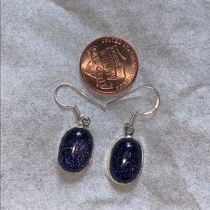 Blue goldstone earrings!!!!!!NWOT